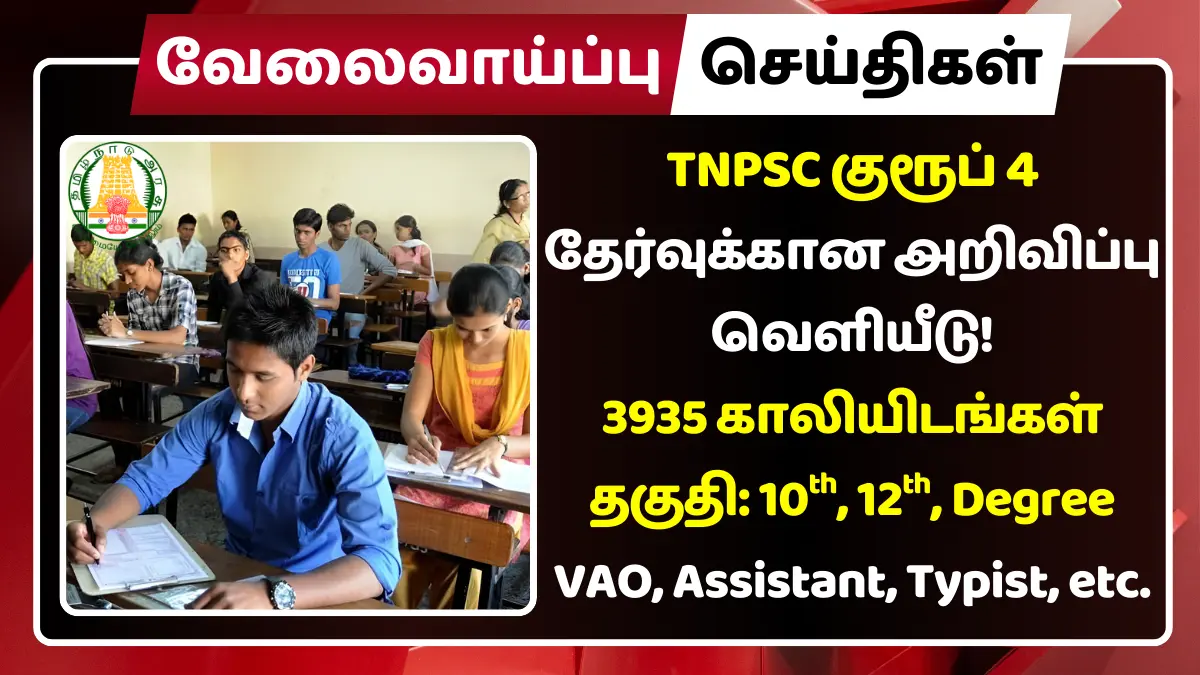 TNPSC Group 4 Notification 2025