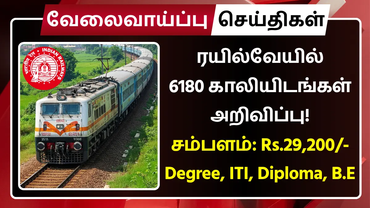 RRB Recruitment 2025 6180 Technician
