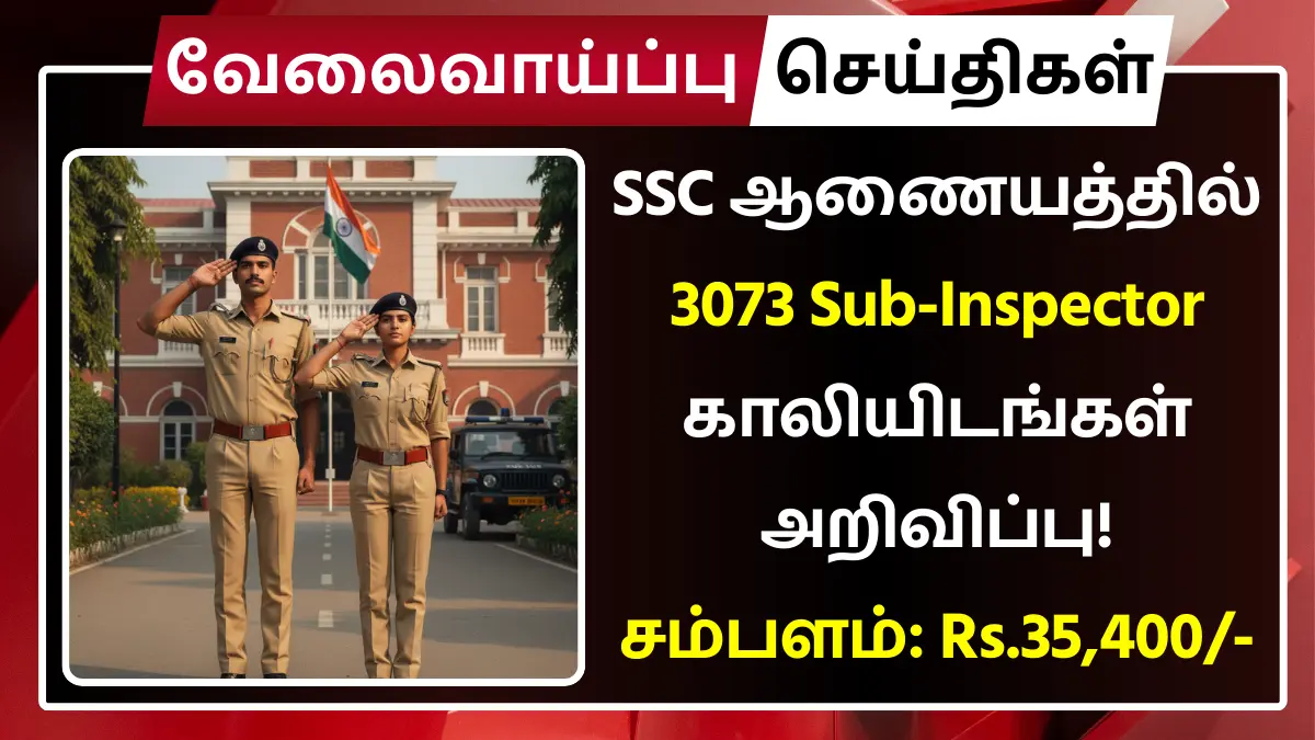 SSC Sub-Inspector Recruitment 2025