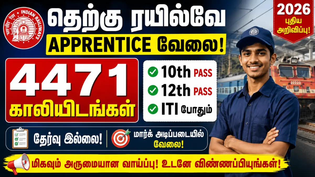 Southern Railway Apprentice Recruitment 2026